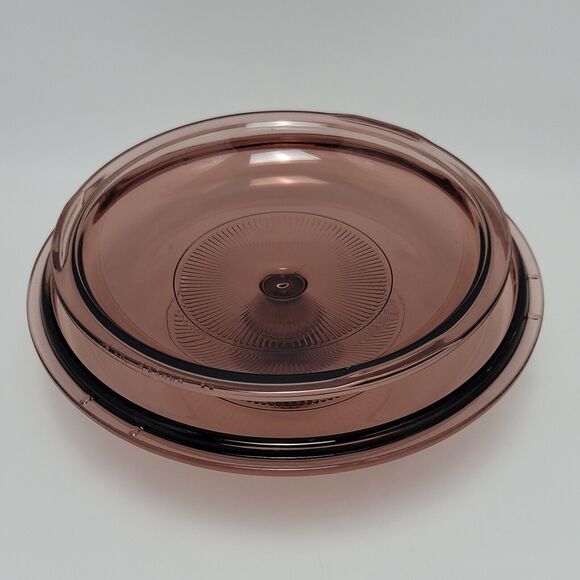 2 Vintage Pyrex Corning Ware Visions Cranberry Lid Replacement V1.5C And V2.5C - Picture 7 of 9